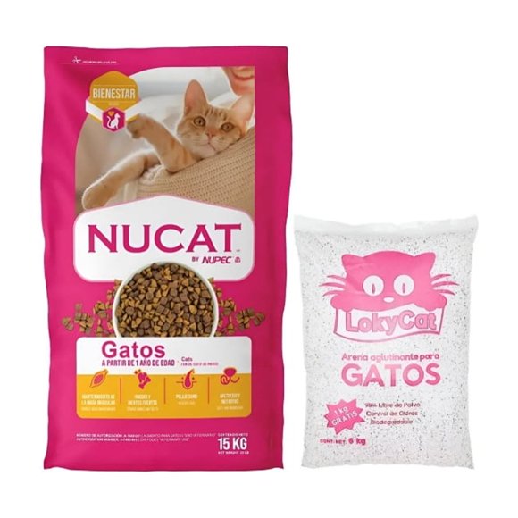 Nucat 15 Kg + Arena LokyCat 6 kg