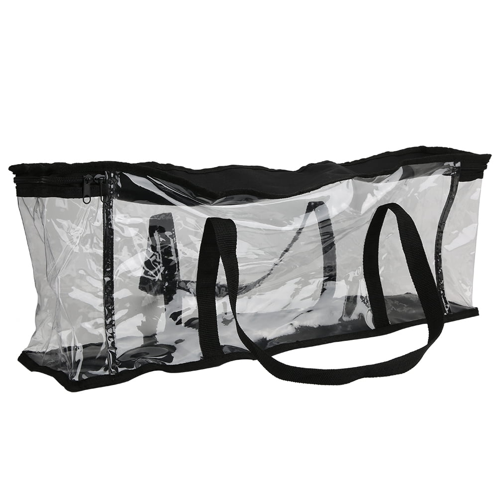 TOPINCN Transparent Large Capacity Portable Carrying Bag Storage Organizer Book Carrier Bag,Book Storage Organizer
