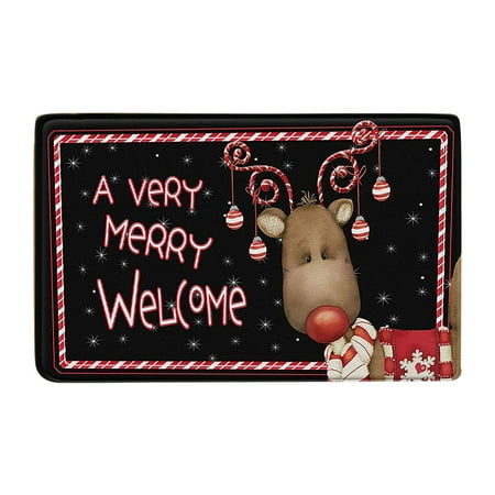 

Vintage Christmas Decorations Christmas Door Mat Cartoon Gnome Floor Mat Hallway Kitchen Foot Mat Soft