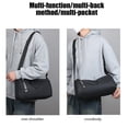 thumbnail image 5 of Nylon Gym Bag Large Gym Bag Travel Duffel Bag with Shoulder Strap for Sports Yoga and Weekend Trips(Black,1Pcs) Rkxzt, 5 of 6