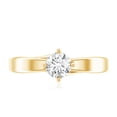 thumbnail image 4 of Rosec Jewels Lab Grown Diamond Solitaire Promise Ring - Half Ct Diamond Ring (5 mm, Ef-Vs Quality) - Valentines Day Gift, 10K Yellow Gold, US 7.50, 4 of 8