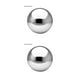 thumbnail image 1 of Bearachild Nuevo asiento de bola de acero inoxidable, bola hueca de espejo de esfera de alto brillo, suministros de decoración para el jardín del hogar, 63 mm de diámetro 2piezas Bearachild CBP065883, 1 of 6