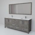 thumbnail image 5 of Jacques 72 in W Distressed Grey Double Vanity, White Quartz Top, Faucet Set, & 28" Mirror, 5 of 9