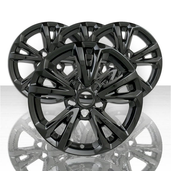 Set of 4 17" 5 V Spoke Wheel Skins for 2016-2017 Chevy Equinox LT - Black