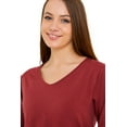 thumbnail image 3 of Wear Sierra Women’s Long Sleeve V-Neck T-Shirt, Cherry Soft Pima Cotton, XL, 3 of 9