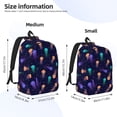 thumbnail image 2 of Vsdgher Sea Jellyfish Print Canvas Backpack Travel Rucksack Unisex Knapsack 15.7/17.7Inch Laptop Backpack for Work,College -Medium, 2 of 5