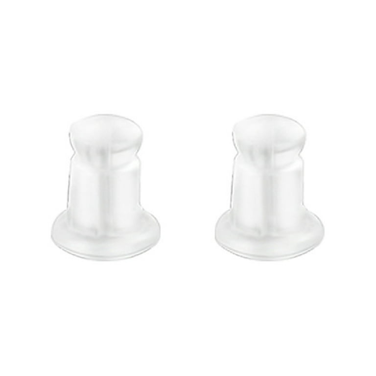Soft Plastic Earring Backs, Hypoallergenic Earnuts, 5mm x 4mm - 40 pieces  (F180)