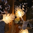 thumbnail image 5 of EWASWON Christmas Solar Pinecone String Lights, 5M 20LEDs, 8 Modes, Yellow, Solar Powered, Weather Resistant, Holiday Decor, Outdoor/Indoor, Gift, 5 of 8