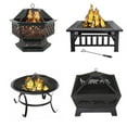 thumbnail image 2 of SONGMY 32" Square Yard Outdoor Fire Pit, Black Portable Steel Garden Fire Pit, 2 of 10