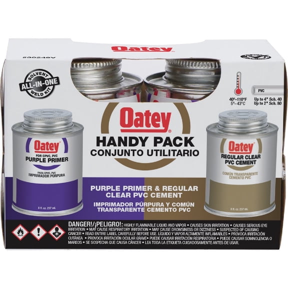 Oatey Low Voc Primer & Cement PVC Cement Kit - Pack of 2