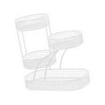 thumbnail image 5 of CarpNettore Bathroom Counter Storage Organizer Shelf Bathroom Countertop Organizer Versatile white, 5 of 9