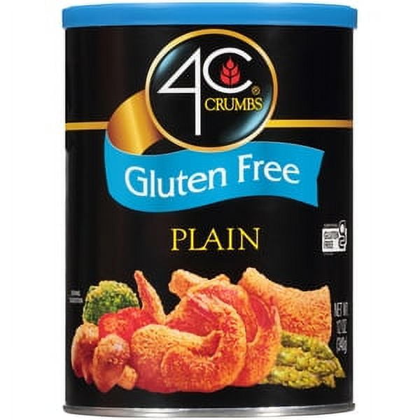 (6 pack) 4C Foods Gluten Free Plain Crumbs Canister, 12 Oz