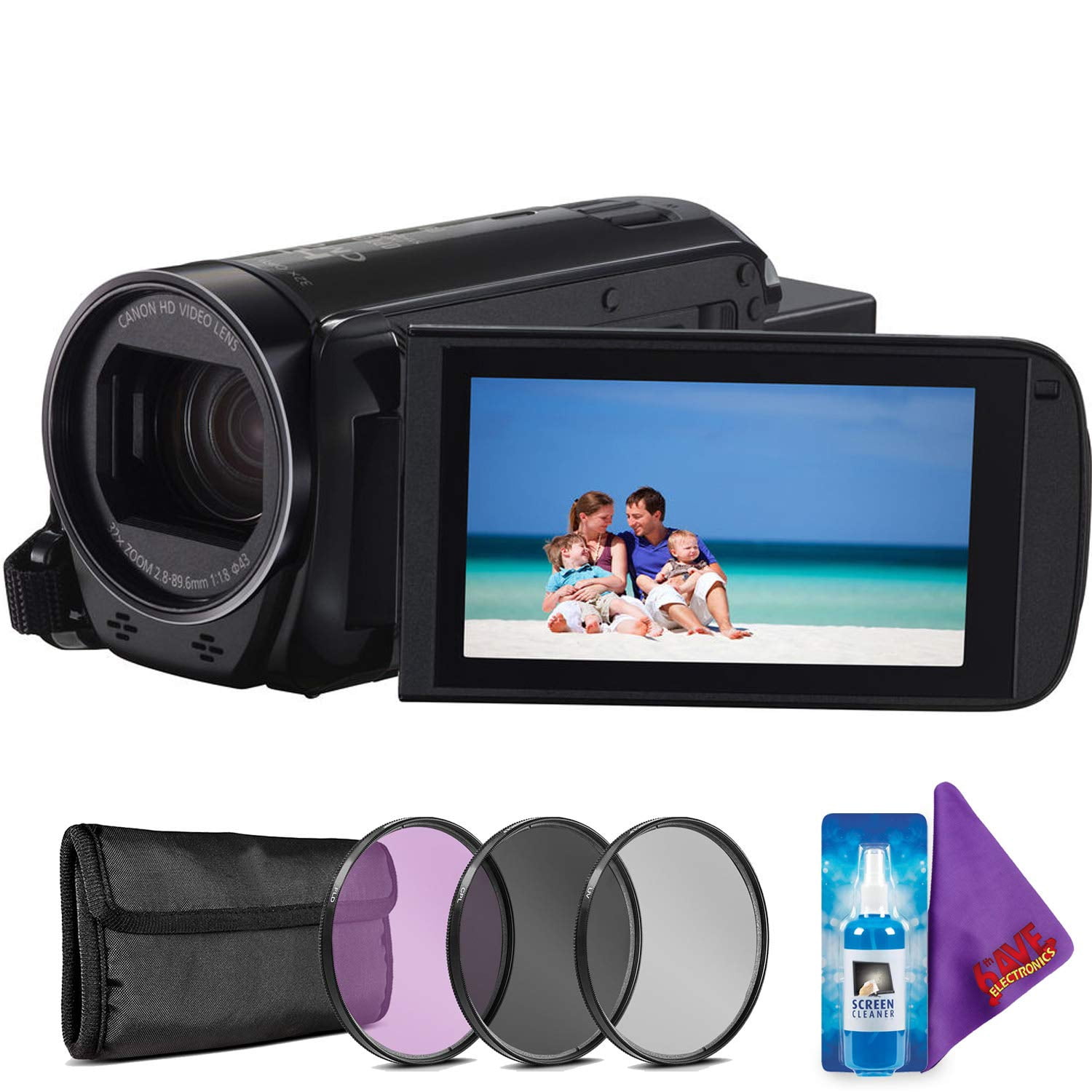 Canon 16GB VIXIA HF R70 Full HD Camcorder + Creative Filter Kit Canon ...