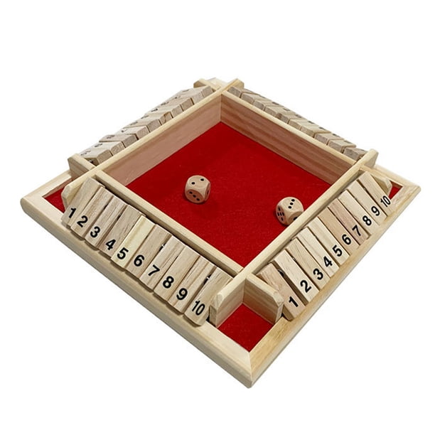 Sidaley Juego de tradicional para beber, fiesta de adultos, portátil, 4 jugadores, juegos de mesa, Camping, viaje, 1-10 números, juguete, regalo Kits de experimentos de química Rojo