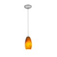 thumbnail image 1 of Pendentif en Verre de Ciel Rouge de Cordon de Merlot A-19&44; Acier Brossé, 1 of 1