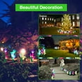 thumbnail image 3 of Outdoor Solar Stake Lights - 2 Pack TVIRD Solar Powered Lights with 8 Lily Flower, Multi-color Changing LED Solar Stake Lights for Garden, Patio, Backyard (Purple and Blue), 3 of 9