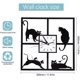 thumbnail image 2 of RV Reloj de pared de gato negro estilo gatito Anima Simple creativo lindo Sailing Electrónica, 2 of 5