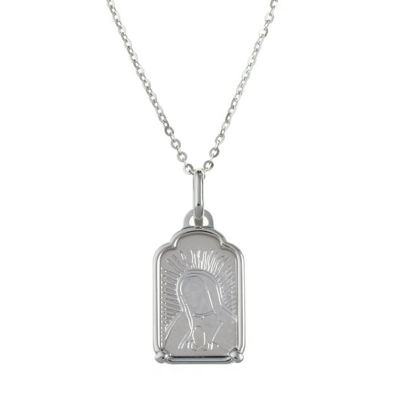 Medalla virgen de Guadalupe busto grabada en portal Medalla Italiana Medalla y cadena