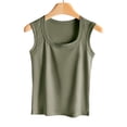 thumbnail image 4 of DHFJKG Womens Tank Top Basic Tee Undershirt Sleeveless Workout Yoga Shirt Athletic Gym Solid Color Stylish Tops, 4 of 4