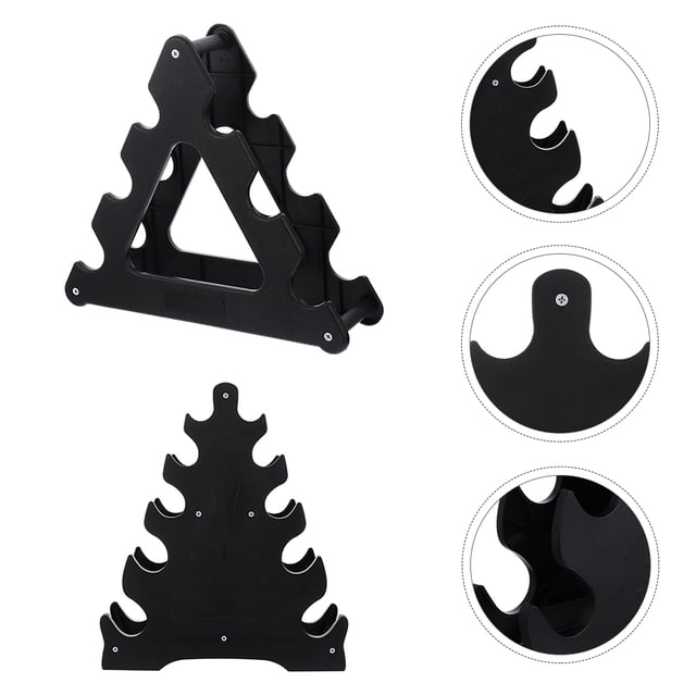 GOOHOCHY 2Ud Rack Para Mancuernas Con Moderno Y Estabilidad En Color Negro