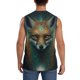 thumbnail image 4 of Balery Vintage Pattern Fox Camisetas sin mangas para hombre, absorbe la humedad y protege contra el mal olor.-3X-Large, 4 of 7