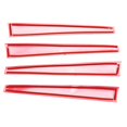 thumbnail image 3 of For 2015-2021 Car Inner Door Panel Cover Trim Car Styling Red, 3 of 5