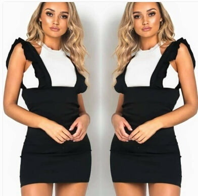 pinafore frill dress