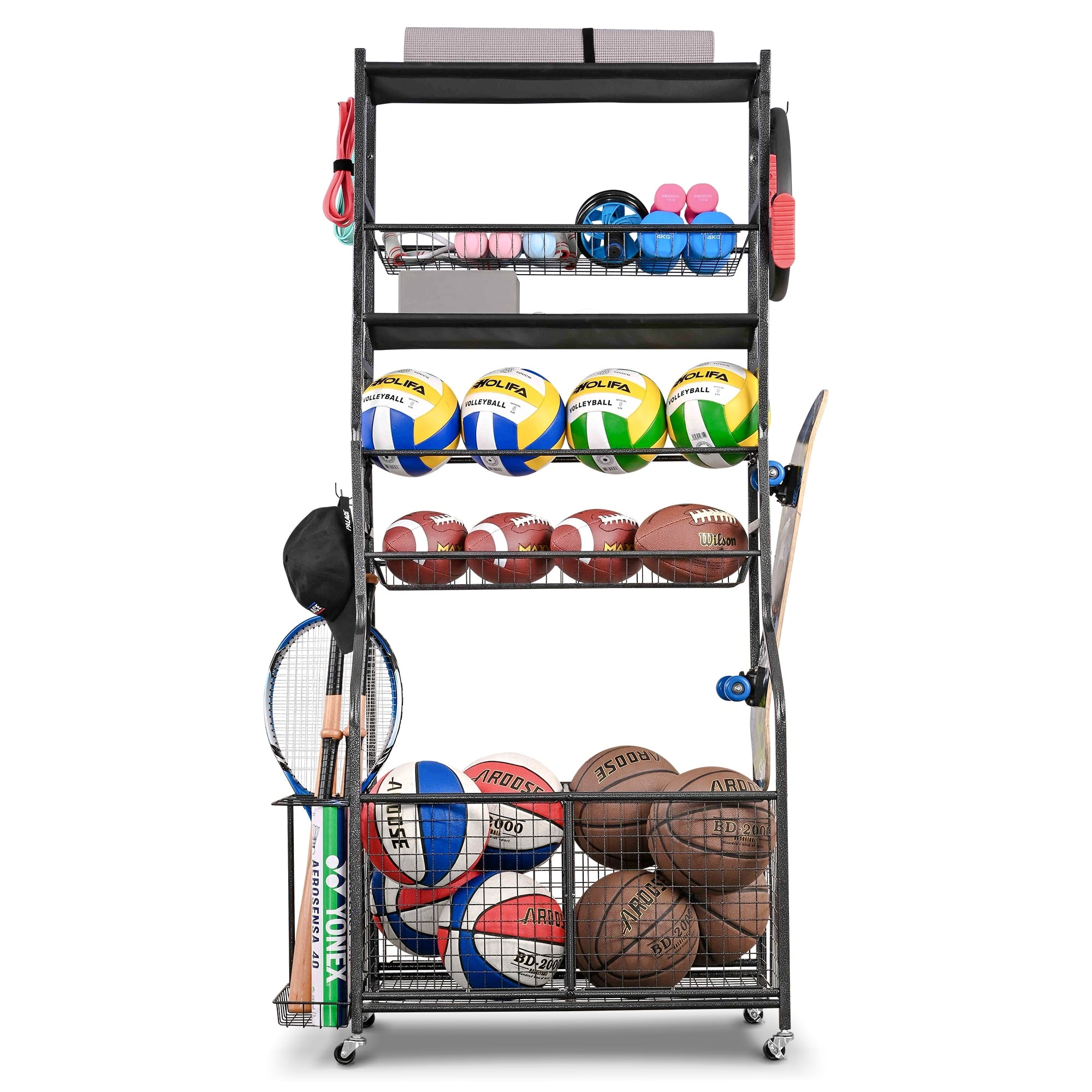 Sport Rack Sports Equipment Garage Organizer Sport Storage 71.1