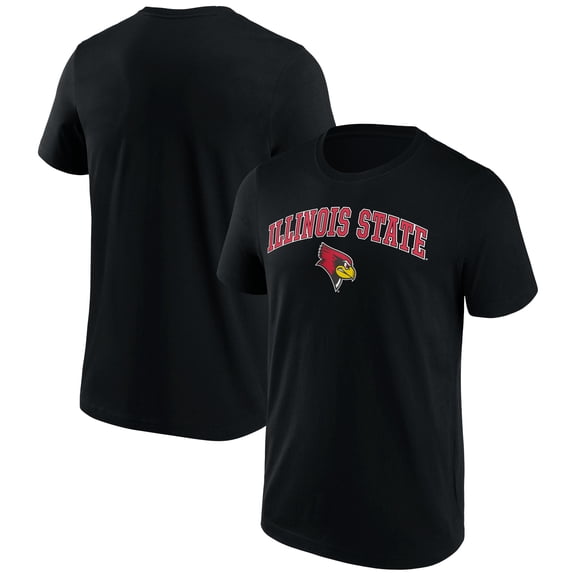 Men's Black Illinois State Redbirds Campus Team T-Shirt