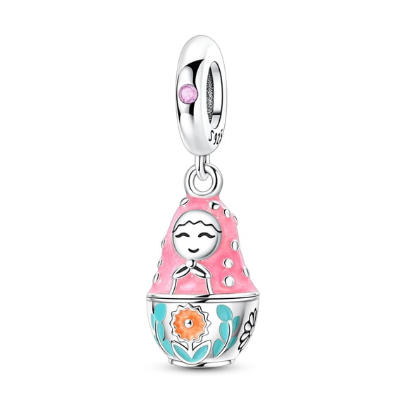 Pastel Nesting Doll Charm, Compatible with Most Bracelet, Charm for Bracelet