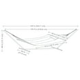 thumbnail image 4 of Sunnydaze 2-Person Quilted Polyester Spreader Bar Hammock with Stand, 350 lb Capacity - Misty Beach, 4 of 7