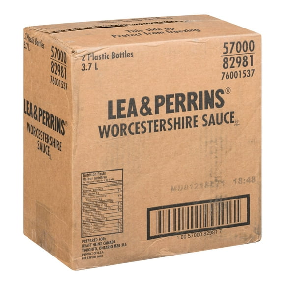Sauce de Lea & Perrin Worcestershire 3.7l/unité, 2 Unités/cas