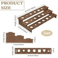 thumbnail image 2 of 1 Set 3-Tier Wooden Dice Organizer Display Riser Racks Coconut Brown 18.7x9.15x3.7cm, 2 of 6