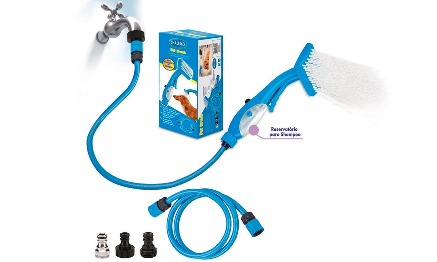 Pet Zoom Bath and Groom Brush for Dogs