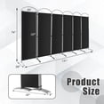 thumbnail image 3 of Resenkos Room Separator, Room Divider Panel,6 Feet 6-Panels Freestanding Folding Privacy Screen-Black, 3 of 9