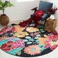 thumbnail image 2 of SAFAVIEH Aspen Candelario Floral Wool Area Rug, Charcoal/Blue, 6' x 9', 2 of 10