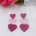 thumbnail image 4 of YUANOU Femmes de la Personnalité de la Mode simple Trois Amour Asymétrique Boucles d'Oreilles(5), 4 of 7