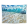thumbnail image 5 of Nawypu  Wave Tapestry, Beach Foamy Waves on Empty Sea Shore Holiday Theme Serene Coastal, Fabric Wall Hanging Decor for Bedroom Living Room Dorm, Sand Blue, 5 of 6