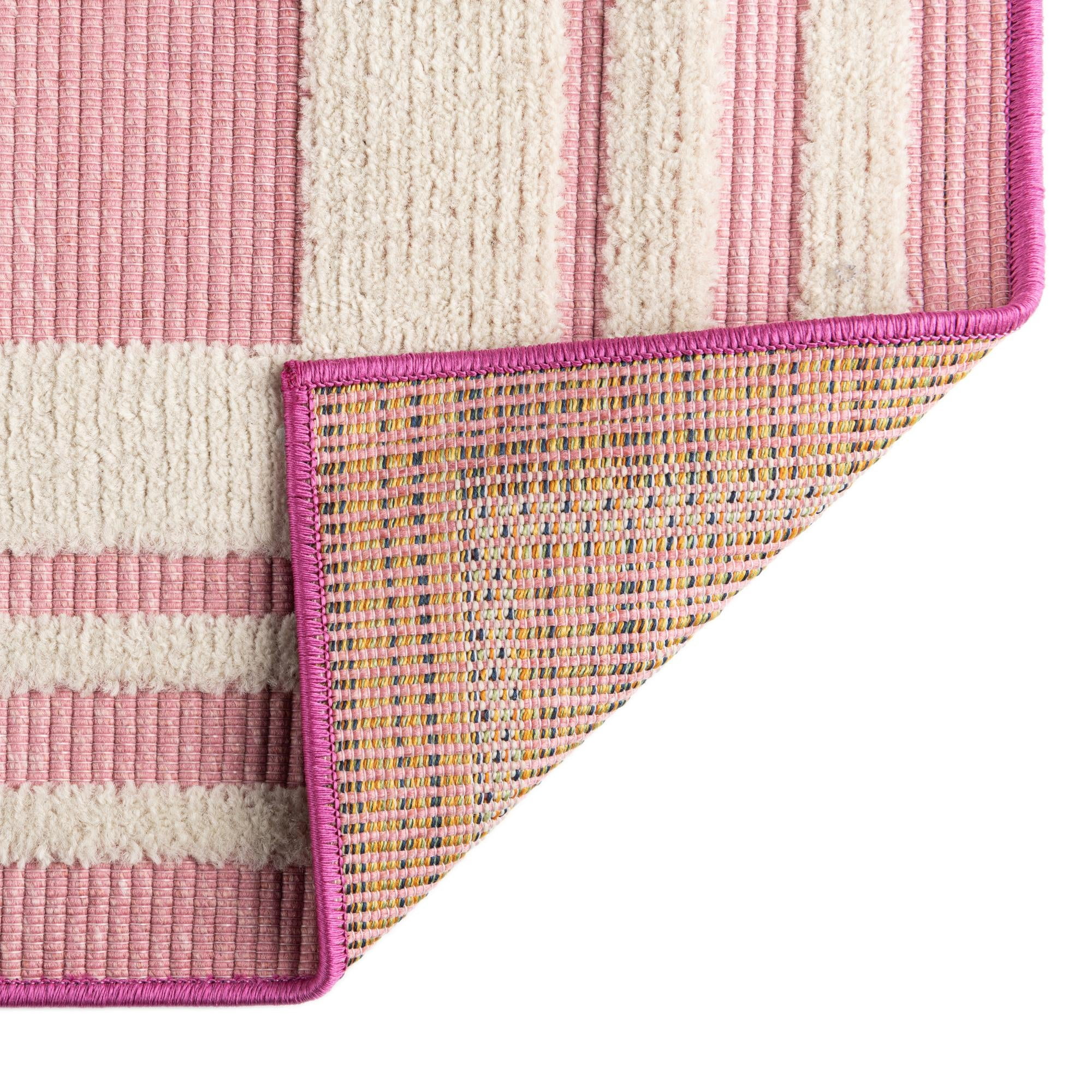Unique Loom Aruba Outdoor Collection Area Rug - Tanki (7' 10" x 10' Rectangle Pink/Ivory)
