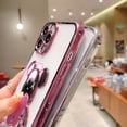 thumbnail image 5 of FIEWESEY iPhone 14 Case,iPhone 14 Pro Case,iPhone 14 Pro Max Case,Luxury Cool Bear Clear 3D Bear Shockproof Plating Phone Case Cover for iPhone 14 Series - iPhone 14 Plus(Rose Gold), 5 of 6