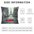 thumbnail image 5 of RUIYC Throw Pillow Cases Paris Eiffel Tower Red Umbrella Color Painting Throw Pillow Cover Case Decorative Romantic Cushion Cover for Couch Bed (Tower Umbrella), 5 of 5