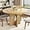 Light Brown, variant on Round Dining Table for 4, 47 Inches Farmhouse Dinner Table with Wooden Pedestal Base, Modern Kitchen and Dining Room Circle Table, Space Saving Dining Table (Brown)