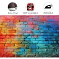 thumbnail image 3 of 10 x 6.5 ft Colorful Brick Wall Photo Backdrop 80's 90's Hip Hop Graffiti Background Baby Birthday Wedding Graduation Themed Party Photography Decoration Banner Studio Props, 3 of 4