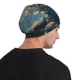 thumbnail image 5 of Naloa Starry Sky Meditating Lion Soft Beanie Hat, Knit Beanie Daily Beanie in Fine Knit for Women Men Winter Travel, Outdoor, 5 of 7