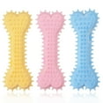 thumbnail image 4 of Dog Bone Teething Toy Bite-proof Rubber Dog Chewing Toy Bone Toy for Puppies, 4 of 10