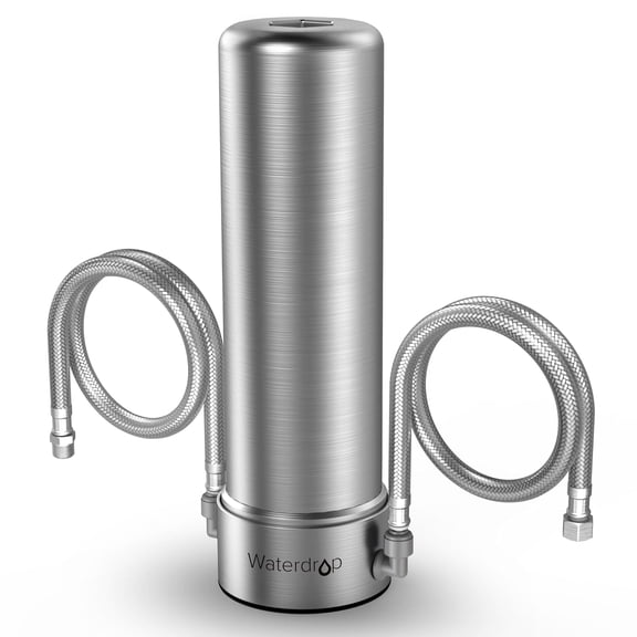 Waterdrop AS13 Under Sink Water Filter System, NSF/ANSI 42 Certified, No Drilling Required 6 Stage Stainless Steel Under Sink Water Filtration System