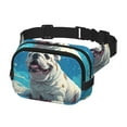 thumbnail image 2 of Balery Starry Sky Cloud Bulldog Mochila Cinturón para Mujeres y Hombres, Bolsa de Cintura Impermeable de Doble Capa con Correa, 2 of 9