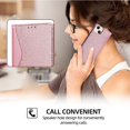 thumbnail image 6 of Wallet Case for iPhone 13 with Card Slots & Wallet Pocket, Wave Curves and sequins meticulously sewn PU Leather Cover Kickstand Magnetic Shockproof TPU Bumper Flip Folio Case,Rosegold, 6 of 9