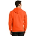 thumbnail image 2 of Port & Company Essential Fleece Full Zip Hooded Sweatshirt-3XL (Safety Orange), 2 of 6