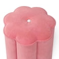 thumbnail image 4 of Mainstays Kids Flower Petal Pink Ottoman with Cozy Sherpa Fabric, 4 of 5
